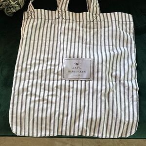 Anya Hindmarch Black and White Striped Tote